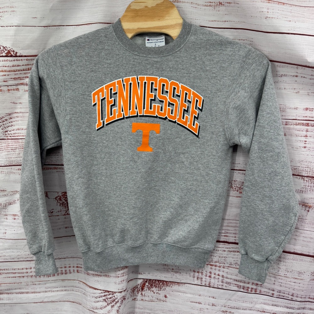 Champion Tennessee Volunteers Crewneck Sweatshirt Gray‎ Small NCAA Pullover